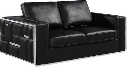 Blackjack Furniture Catania Modern Top Grain Italian Leather Sofa Set - Image 2