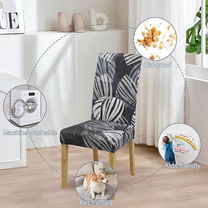 BIETYONE Stretch Dining Chair Covers Set of 2, Soft Removable Washable Kitchen - Image 6