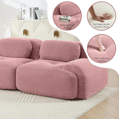Boneless Sectional Couch, No Assembly Required, 152.7” Modular Cloud Sofa - Image 7