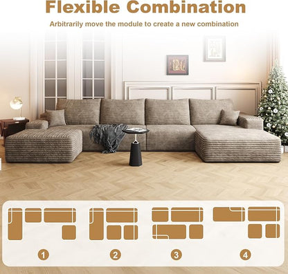 AUGOP 136" Sectional Couches for Living Room Modern Modular Sofa - Image 8