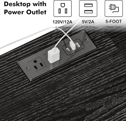 YGEOMER Black Entertainment Stand - Image 4