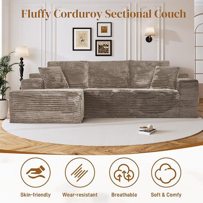 108" L Shaped Boneless Sectional Couches - Image 6