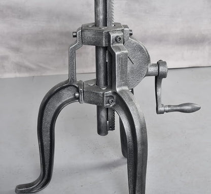 Topower Antique Industrial DIY Crank Stool Cast Iron Three-Legged Chair Bar - Image 4