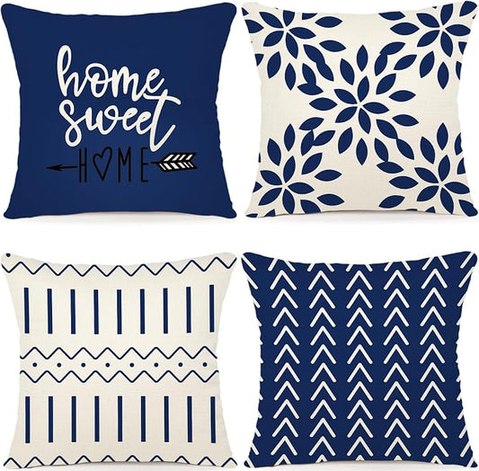 YCOLL Pillow Covers 12x20 Set of 4, Modern Sofa Throw Pillow Cover, Decorative by PillowCoversExpert