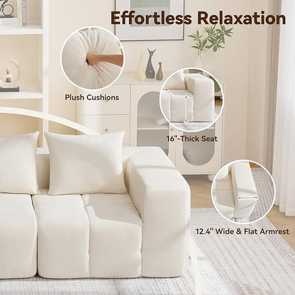 160" Boneless U-Shaped Sofa Couch - Image 5