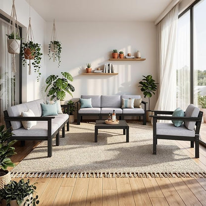 Stoog All-Weather Patio Conversation Set, 6-Piece Modular Outdoor Sectional Sofa - Image 7