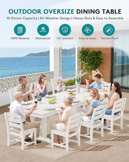 SERWALL 9 Piece Outdoor Dining Set - Image 6