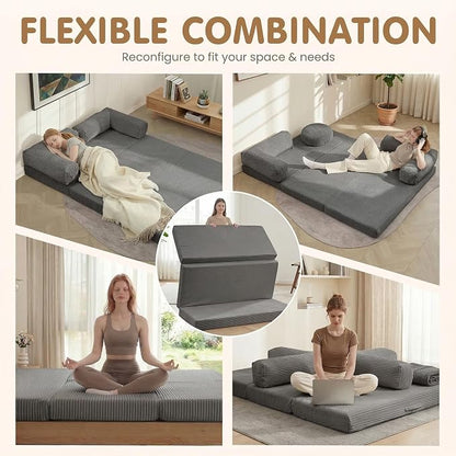 JUIKURY Folding Sofa Bed, Convertible Sleeper Chair - Image 3