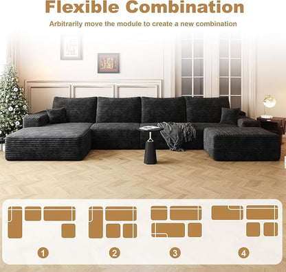 AUGOP 136" Sectional Couches for Living Room Modern Modular Sofa - Image 8