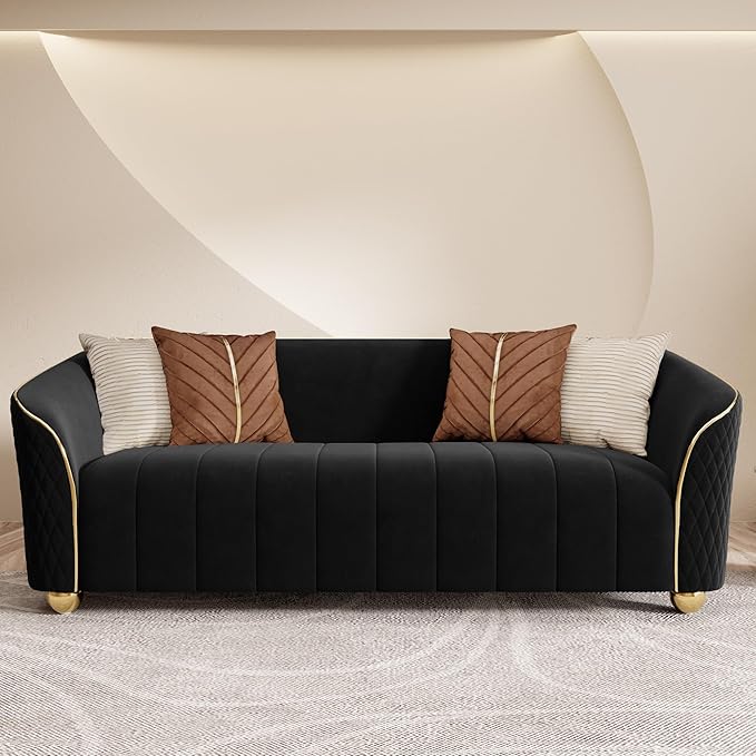1-Piece Luxury Velvet Sofa Set for Living Room, Elegant Design Couch Set by yunqishiHOME