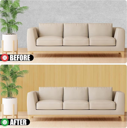 Bamboo Wall Panel for Interior Wall Decor, Renewable Pole Wrap Wainscoting Roll - Image 4