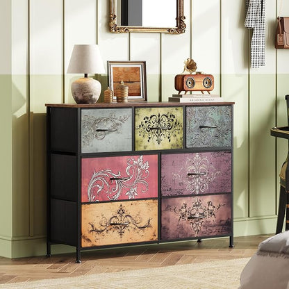 WLIVE 7 Drawer Dresser TV Stand, Entertainment Center, Media Console Table - Image 2