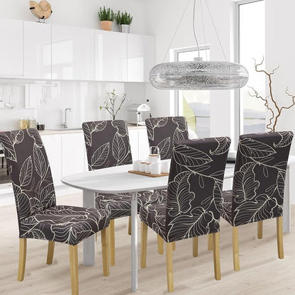 BIETYONE Stretch Dining Chair Covers Set of 4, Soft Removable Washable Kitchen - Image 2
