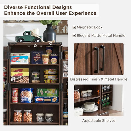 ACCOHOHO 47" Kitchen Pantry, Farmhouse Storage Cabinet - Image 6