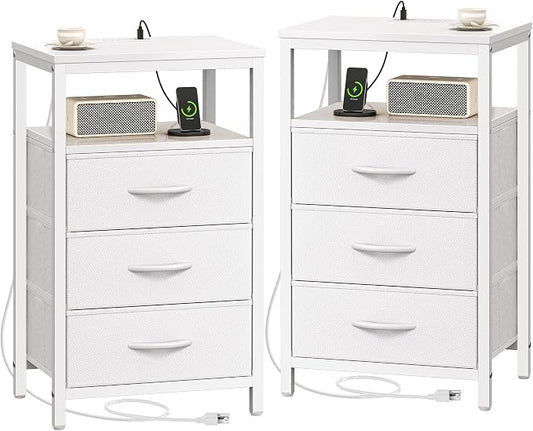 Huuger Nightstands Set of 2, 27.6 Inch End Tables by Huuger