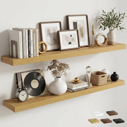 FLYJOE Floating Shelves for Wall, 55 Inch Floating Shelves Set of 2, Kitchen by FLYJOE