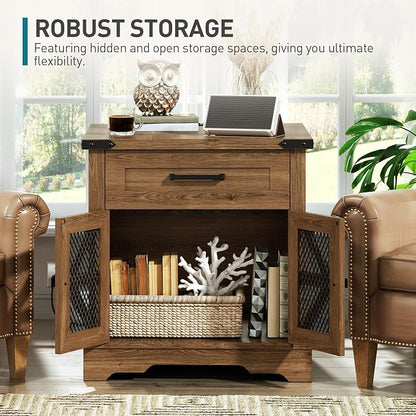 RALGEND Farmhouse End Table Set of 2, Large End Table - Image 6