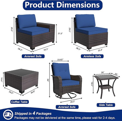 9 Pieces Patio Furniture Set - Image 2