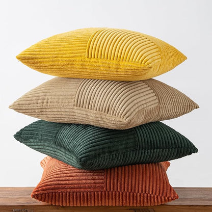 MIULEE Green Rust Throw Pillow Covers 18x18 Inch Set of 4 Boho Farmhouse Soft - Image 8