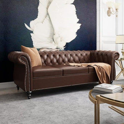QHITTY 2 Piece Living Room Set, Sectional Chesterfield Sofa Chair Contemporary - Image 8