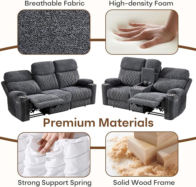 HAOMARKETS Power Oversized Reclining Sofa Couch - Image 7