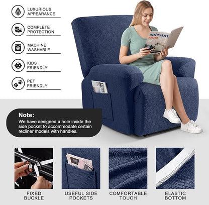 Timeles Recliner Covers Recliner Chair Covers Reclining Couch Covers Sofa - Image 3