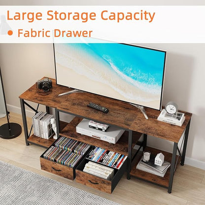 GYIIYUO TV Stand with Fabric Drawer - Image 4