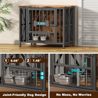 Easycom Dog Crate Furniture, 31.5" Assembly-Free Dog Crates - Image 6