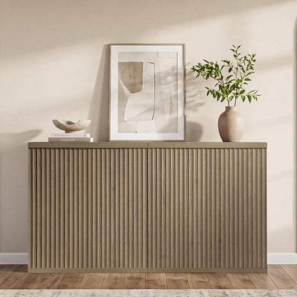 SICOTAS Buffet Cabinet with Storage Accent Sideboard Modern Credenza with Doors - Image 2