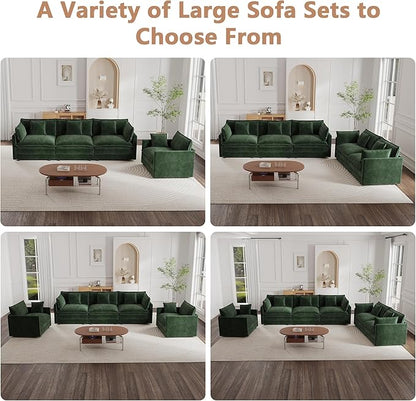 mikibama Luxury Oversized 3 Piece Sofa Set, 2 Pieces of 2 Seater and 1 Piece of - Image 6