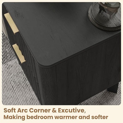Fluted Nightstand, Modern End Table - Image 3