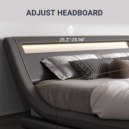 Allewie Queen Size LED Platform Bed Frame - Image 4