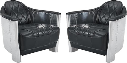 Art Leon Genuine Leather Accent Chairs by ArtLeon