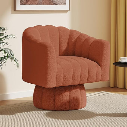 Dewhut Swivel Accent Chair, 360° Swivel Barrel Chair by FocusOnQualityFurniture