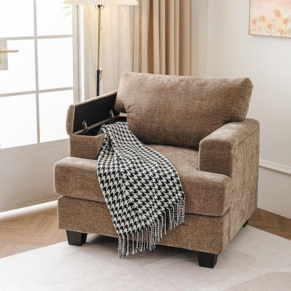 Oversized Living Room Chairs Set of 2, Comfy Accent Chair - Image 3