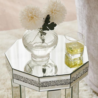 Mirrored Octagon End Table - Image 5