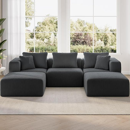 Novilla 106" Modular Sectional Sofa, Modern Cloud Sectional Couch by Novilla
