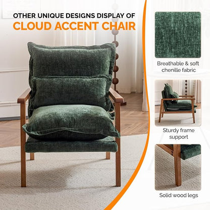 VINGLI Mid-Century Modern Cloud Accent Armchair - Image 5