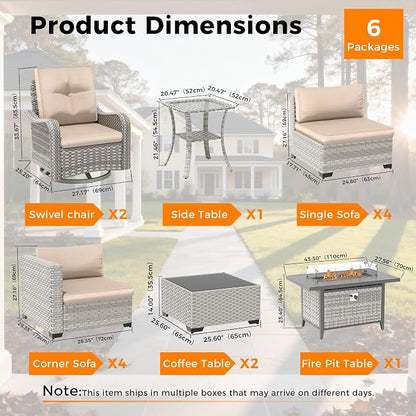 10-Seat Outdoor Wicker Patio Furniture Set - Image 3