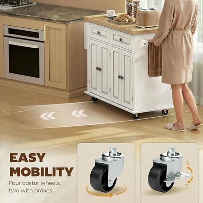 HOMCOM Kitchen Island Cart - Image 6