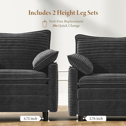 Vesgantti 74" Loveseat Sofa for Living Room, Comfy Cloud Couch Deep Seat - Image 3
