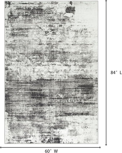 5x7 Area Rugs Washable Rug: Modern Abstract Living Room Rug Soft Anti-Skid Thin - Image 2