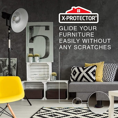 Felt Furniture Sliders Hardwood Floors X-PROTECTOR – 16 PCS 3 1/2" Furniture - Image 6