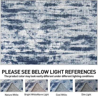 5x7 Area Rugs Washable Rug: Modern Abstract Living Room Rug Soft Anti-Skid Thin - Image 7