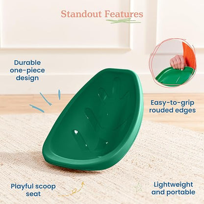 ECR4Kids Plastic Leaf Scoop Floor Rocker Seat, Classroom Furniture - Image 5