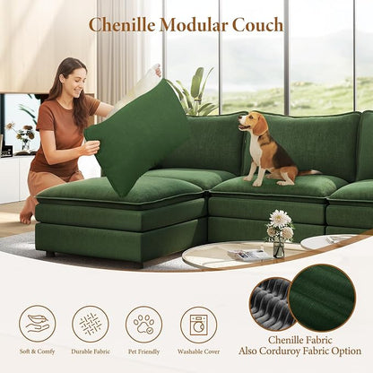 Vesgantti Large Modular Sectional Sofa, Big Comfy Cloud Couch - Image 6