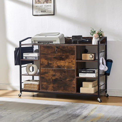45" File Cabinet for Home Office, Mobile Office Storage Cabinet by Layburstofficefurnitureexpert