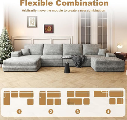 AUGOP 136" Sectional Couches for Living Room Modern Modular Sofa - Image 7