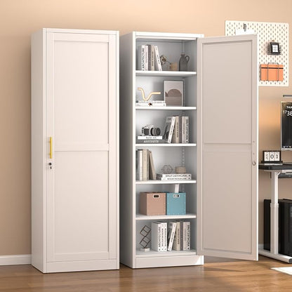 Ckzbx Metal Locker Tall Narrow Storage Cabinet, Gym Home Office, Entryway and - Image 2