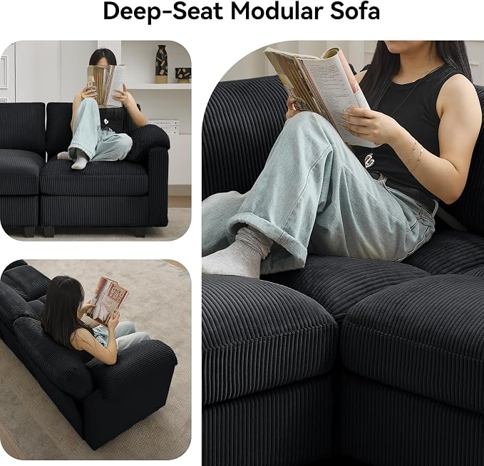 114'' U-Shaped Sectional Couch - Image 6